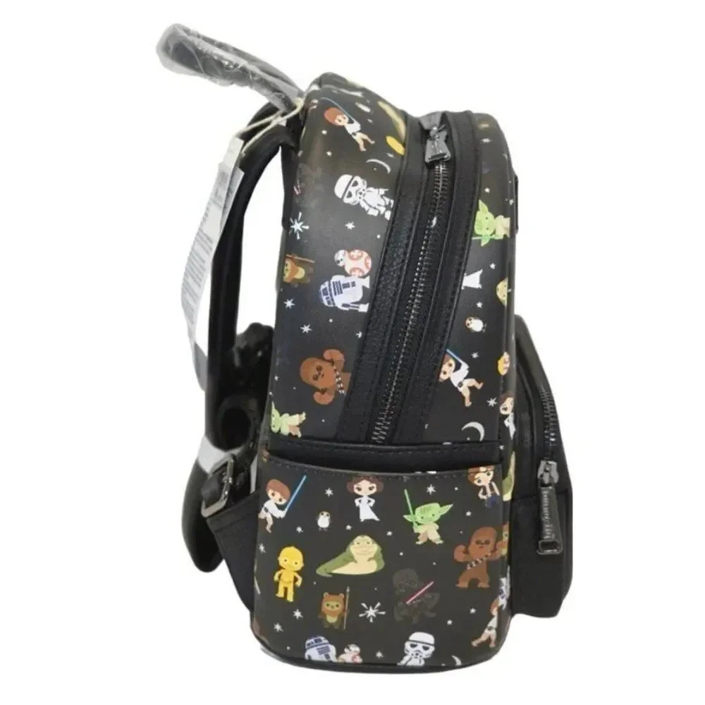 Disney Parks LOUNGEFLY Chibi Star Wars Mini Backpack SOLO LEIA Chewbacca NWT
